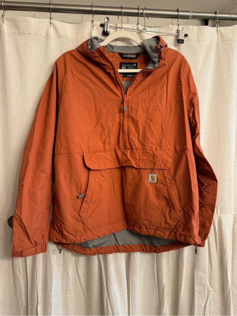 Carhartt women’s Orange/peach Anorak Pullover Jacket